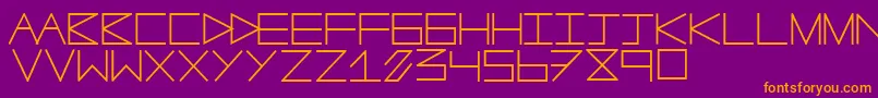 Anotherline Font – Orange Fonts on Purple Background