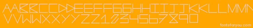 Anotherline Font – Pink Fonts on Orange Background