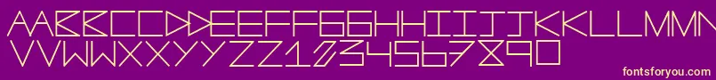 Fonte Anotherline – fontes amarelas em um fundo roxo