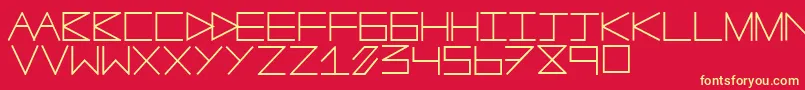 Anotherline Font – Yellow Fonts on Red Background