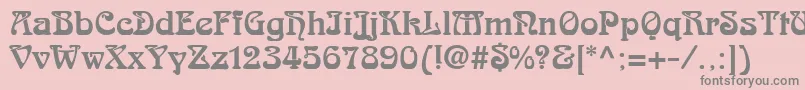 Saiba mais sobre a fonte ArtDecoSsi Fonte ArtDecoSsi – fontes cinzas em um fundo rosa