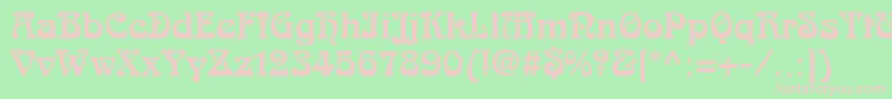 ArtDecoSsi Font – Pink Fonts on Green Background