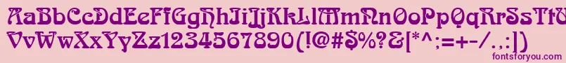 ArtDecoSsi Font – Purple Fonts on Pink Background