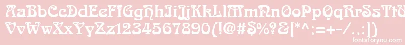 ArtDecoSsi Font – White Fonts on Pink Background