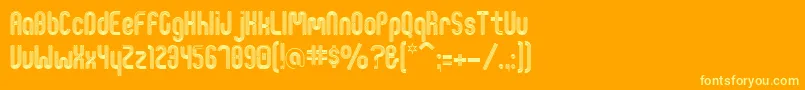 Shineon Font – Yellow Fonts on Orange Background