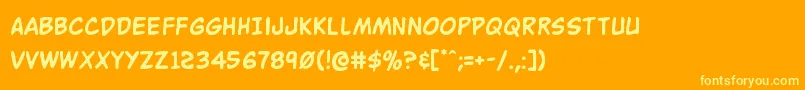 Buddychampion Font – Yellow Fonts on Orange Background