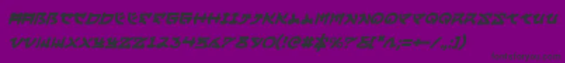 YamaMotoItalic Font – Black Fonts on Purple Background