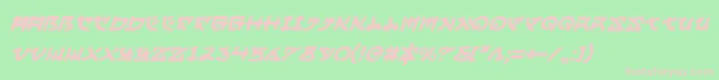 Czcionka YamaMotoItalic – różowe czcionki na zielonym tle