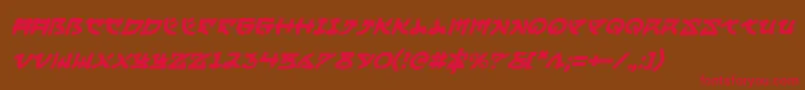 fuente YamaMotoItalic – Fuentes Rojas Sobre Fondo Marrón