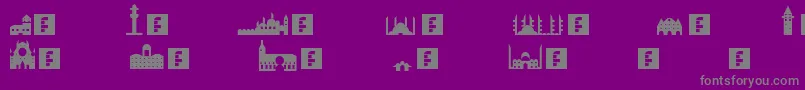 Istanbul Font – Gray Fonts on Purple Background