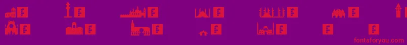 Fonte Istanbul – fontes vermelhas em um fundo violeta
