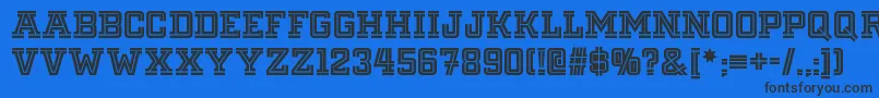 Fargofaronf Font – Black Fonts on Blue Background