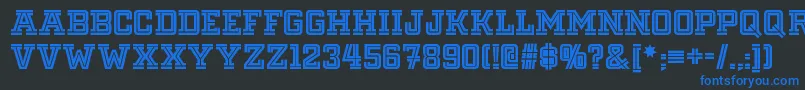 Fargofaronf Font – Blue Fonts on Black Background