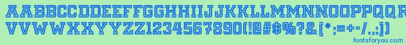 Fargofaronf Font – Blue Fonts on Green Background