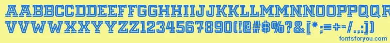 Fargofaronf Font – Blue Fonts on Yellow Background