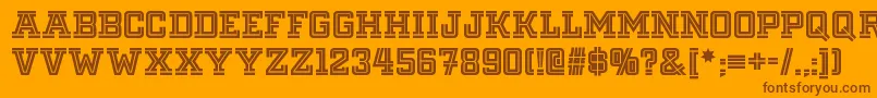 Fargofaronf Font – Brown Fonts on Orange Background