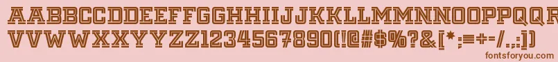 Fargofaronf Font – Brown Fonts on Pink Background