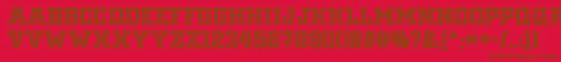 Fargofaronf Font – Brown Fonts on Red Background