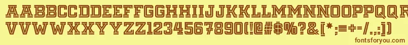 Fargofaronf Font – Brown Fonts on Yellow Background