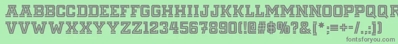 Fargofaronf Font – Gray Fonts on Green Background