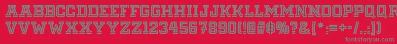 Fargofaronf Font – Gray Fonts on Red Background