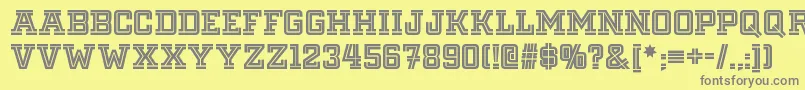 Fargofaronf Font – Gray Fonts on Yellow Background
