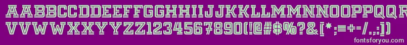 Fargofaronf Font – Green Fonts on Purple Background