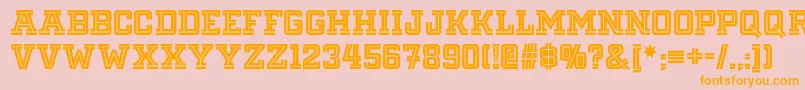 Fargofaronf Font – Orange Fonts on Pink Background