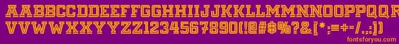 Fargofaronf Font – Orange Fonts on Purple Background