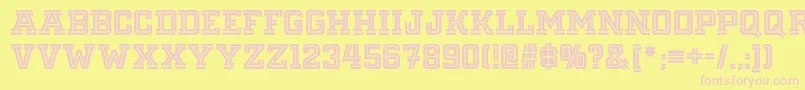 Fargofaronf Font – Pink Fonts on Yellow Background