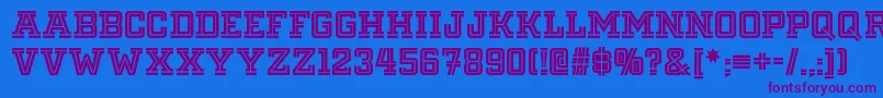 Fargofaronf Font – Purple Fonts on Blue Background