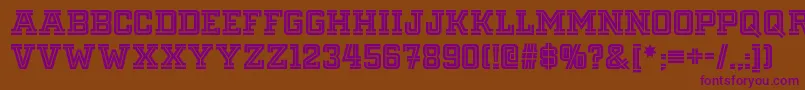 Fargofaronf Font – Purple Fonts on Brown Background