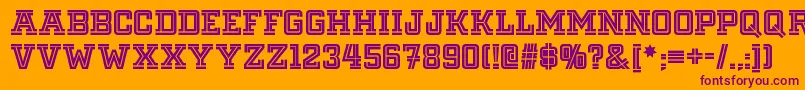 Fargofaronf Font – Purple Fonts on Orange Background