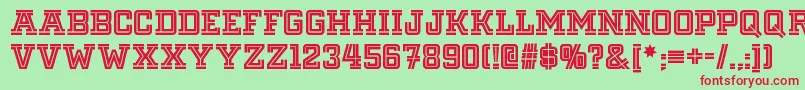 Fargofaronf Font – Red Fonts on Green Background