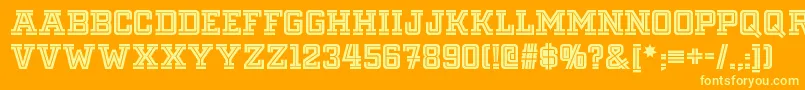 Fargofaronf Font – Yellow Fonts on Orange Background