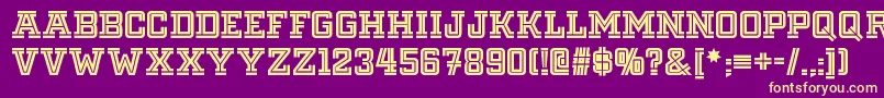 Fargofaronf Font – Yellow Fonts on Purple Background