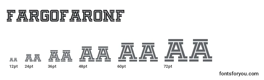 Размеры шрифта Fargofaronf (61664)