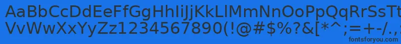 PrimaSansBt Font – Black Fonts on Blue Background