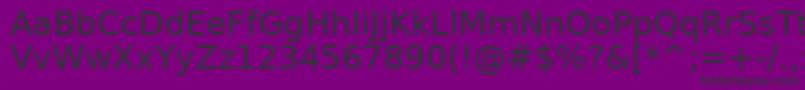 PrimaSansBt-Schriftart – Schwarze Schriften auf violettem Hintergrund
