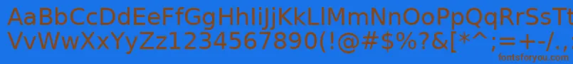 Шрифт PrimaSansBt – коричневые шрифты на синем фоне