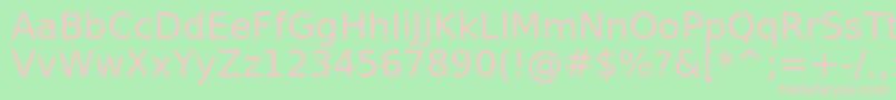 PrimaSansBt Font – Pink Fonts on Green Background