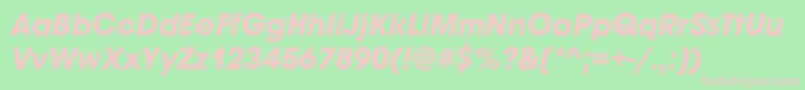 AvignonBoldItalic Font – Pink Fonts on Green Background