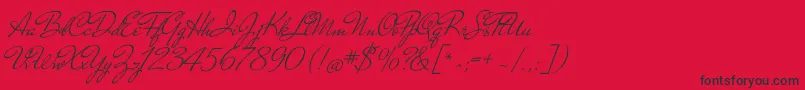 MrdehavilandRegular Font – Black Fonts on Red Background