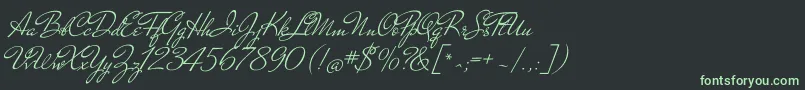 MrdehavilandRegular Font – Green Fonts on Black Background