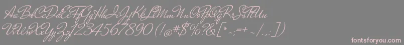 MrdehavilandRegular Font – Pink Fonts on Gray Background