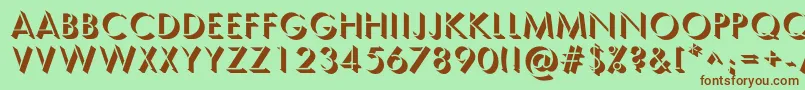 SemplicitaOmbra Font – Brown Fonts on Green Background