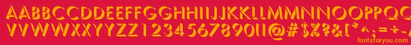 SemplicitaOmbra Font – Orange Fonts on Red Background