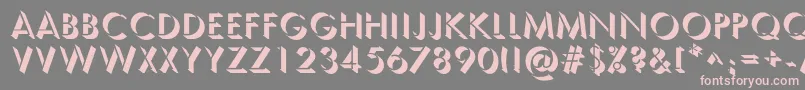 フォントSemplicitaOmbra – 灰色の背景にピンクのフォント