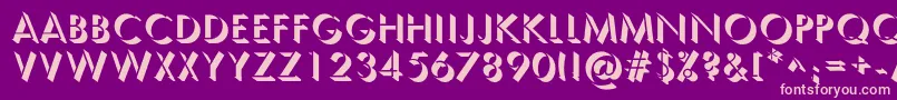 SemplicitaOmbra Font – Pink Fonts on Purple Background