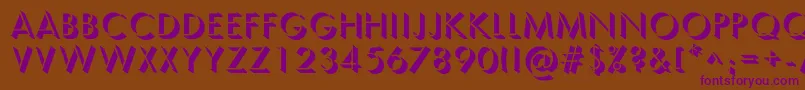 SemplicitaOmbra Font – Purple Fonts on Brown Background